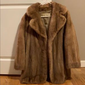 Real mink fur coat